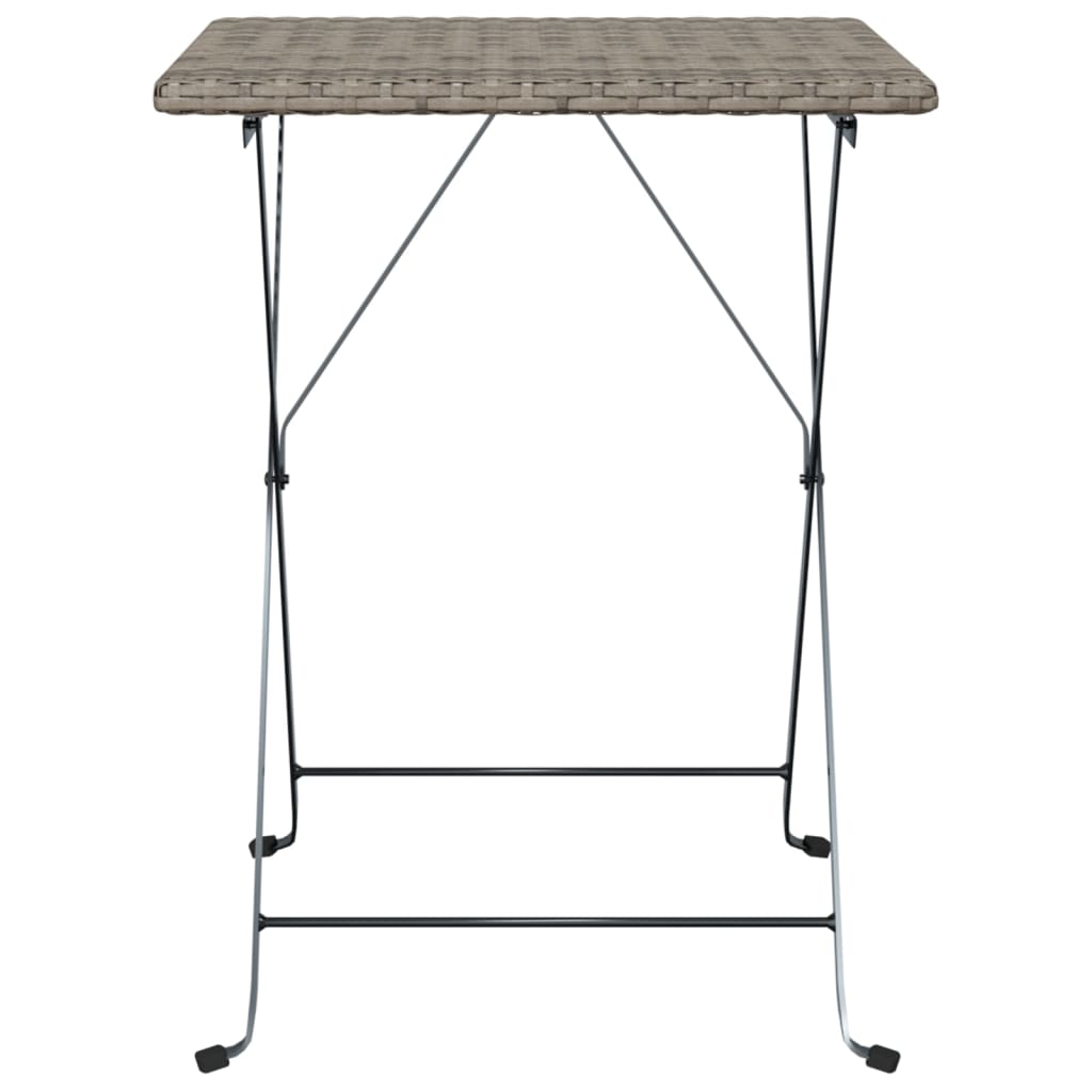 HKH Mesa de Bistrô Dobrável 55x54x71 Cm Vime Pe - Cinzento