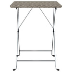 HKH Mesa de Bistrô Dobrável 55x54x71 Cm Vime Pe - Cinzento