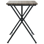 HKH Mesa de Bistrô Dobrável 55x54x71 Cm Vime Pe - Cinzento