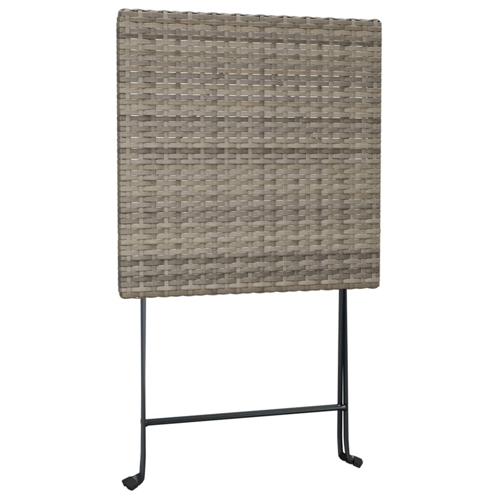 HKH Mesa de Bistrô Dobrável 55x54x71 Cm Vime Pe - Cinzento
