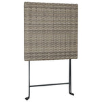 HKH Mesa de Bistrô Dobrável 55x54x71 Cm Vime Pe - Cinzento