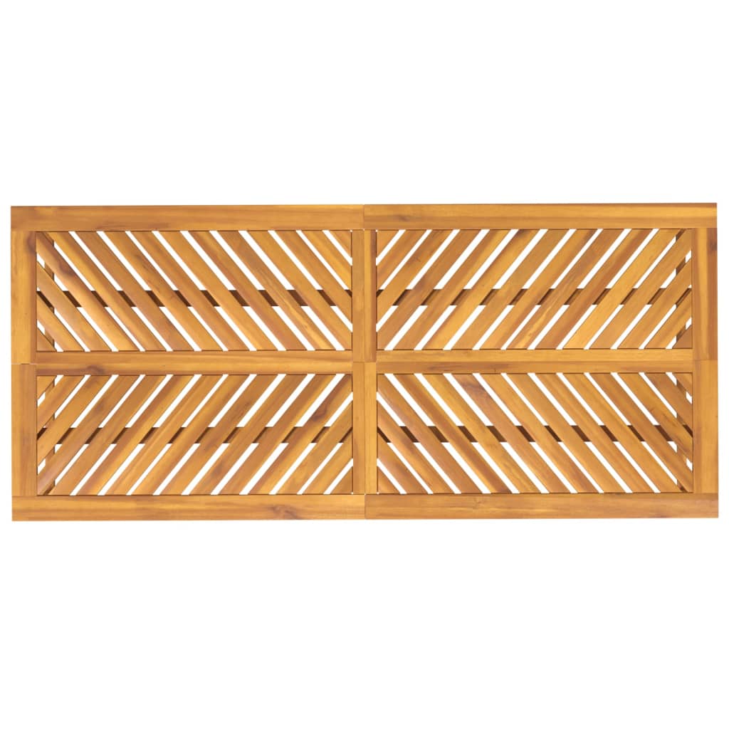 HKH Mesa de Jantar para Jardim Madeira de Acácia Maciça - Marrom