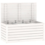 HKH Caixa De Jardim 101x50,5x46,5 Cm Madeira De Pinho Maciça - Branco