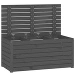 HKH Caixa De Jardim 101x50,5x46,5 Cm Madeira De Pinho Maciça Cinza - Cinzento