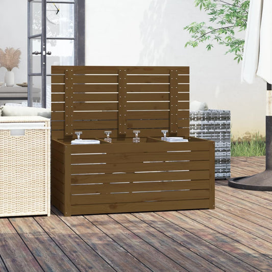 HKH Caixa De Jardim 101x50,5x46,5 Cm Pinho Maciço Castanho-mel - Marrom