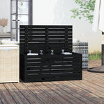 HKH Caixa De Jardim 101x50,5x46,5 Cm Madeira De Pinho Maciça - Preto