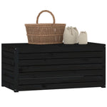 HKH Caixa De Jardim 101x50,5x46,5 Cm Madeira De Pinho Maciça - Preto