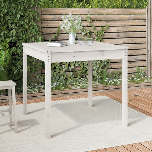 HKH Mesa de Jardim 82,5x82, Madeira de Pinho Maciça - Branco