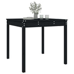 HKH Mesa de Jardim 82,5x82, Madeira de Pinho Maciça - Preto