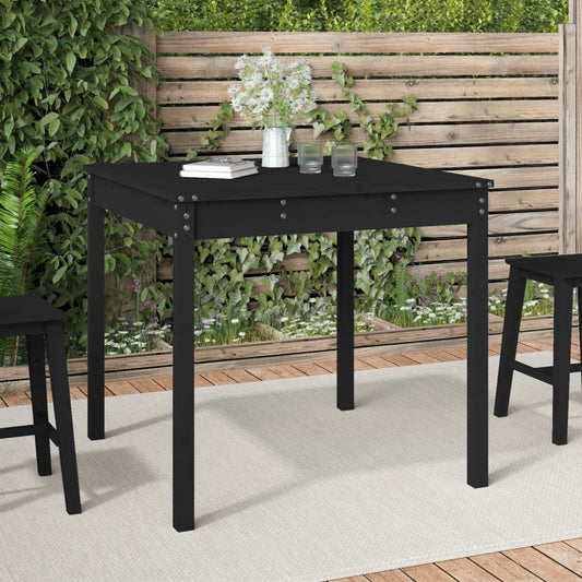 HKH Mesa de Jardim 82,5x82, Madeira de Pinho Maciça - Preto