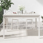 HKH Mesa de Jardim 121x82, Madeira de Pinho Maciça - Branco