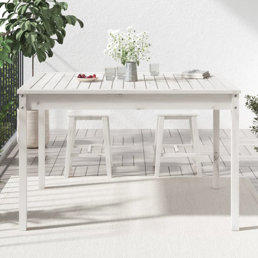 HKH Mesa de Jardim 121x82, Madeira de Pinho Maciça - Branco