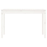 HKH Mesa de Jardim 121x82, Madeira de Pinho Maciça - Branco