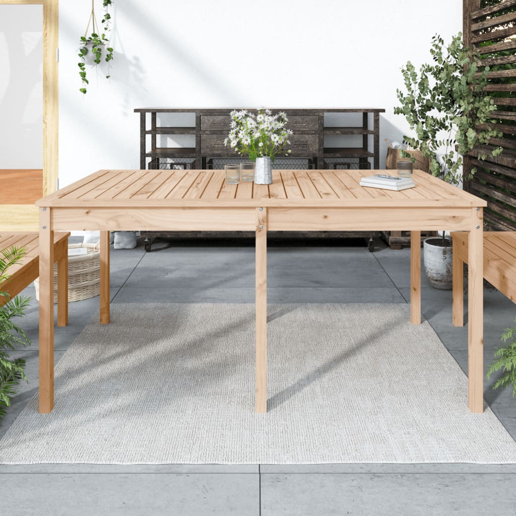 HKH Mesa de Jardim 159,5x82, Madeira de Pinho Maciça - Marrom