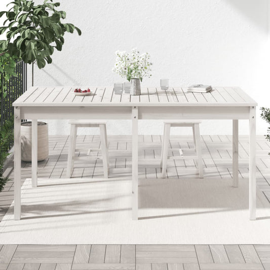 HKH Mesa de Jardim 159,5x82, Madeira de Pinho Maciça - Branco