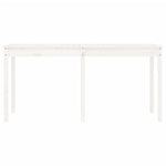HKH Mesa de Jardim 159,5x82, Madeira de Pinho Maciça - Branco