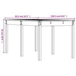 HKH Mesa de Jardim 159,5x82, Madeira de Pinho Maciça - Branco