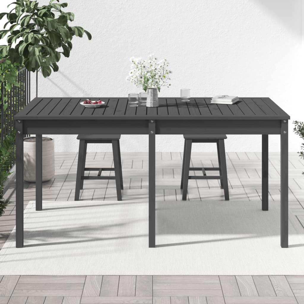 HKH Mesa de Jardim 159,5x82, Madeira de Pinho Maciça - Cinzento