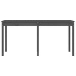HKH Mesa de Jardim 159,5x82, Madeira de Pinho Maciça - Cinzento