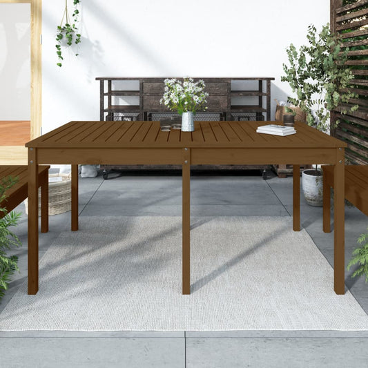 HKH Mesa de Jardim 159,5x82, Pinho Maciço Castanho-mel - Marrom
