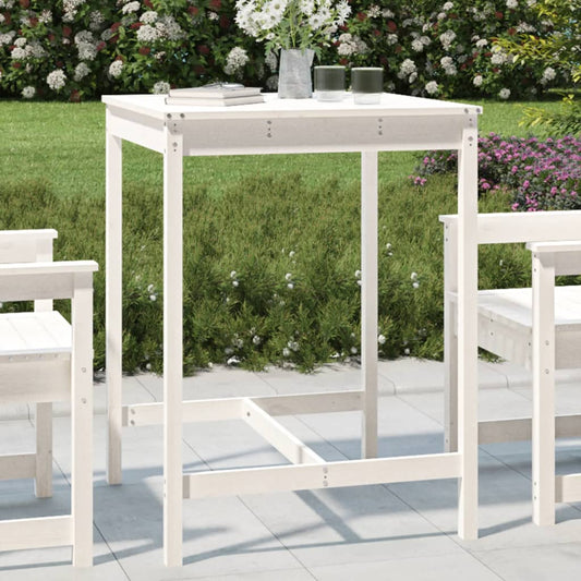 HKH Mesa de Jardim 82,5x82, Madeira de Pinho Maciça - Branco