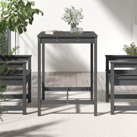HKH Mesa de Jardim 82,5x82, Madeira de Pinho Maciça - Cinzento