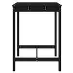 HKH Mesa de Jardim 82,5x82, Madeira de Pinho Maciça - Preto