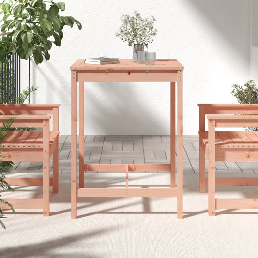 HKH Mesa de Jardim 82,5x82, Madeira de Douglas Maciça - Marrom