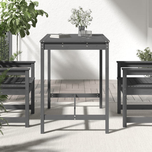 HKH Mesa de Jardim 121x82, Madeira de Pinho Maciça - Cinzento