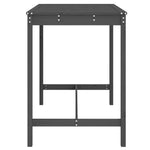 HKH Mesa de Jardim 121x82, Madeira de Pinho Maciça - Cinzento
