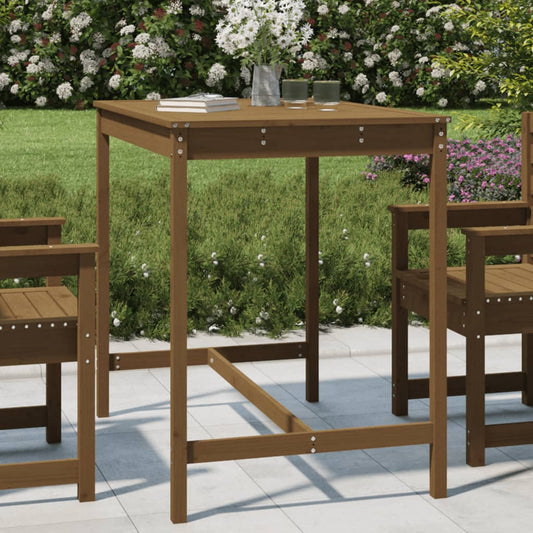 HKH Mesa de Jardim 121x82, Pinho Maciço Castanho-mel - Marrom