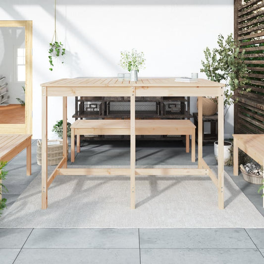 HKH Mesa de Jardim 159,5x82, Madeira de Pinho Maciça - Marrom