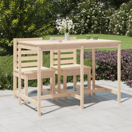HKH Mesa de Jardim 159,5x82, Madeira de Pinho Maciça - Marrom
