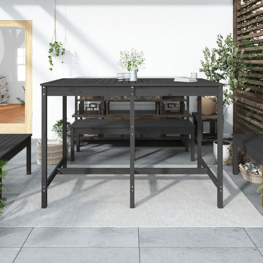 HKH Mesa de Jardim 159,5x82,5x110 Madeira de Pinho Maciça - Cinzento