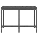 Mesa de Jardín HKH 159,5x82,5x110 Madera Maciza de Pino - Gris
