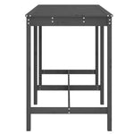 Mesa de Jardín HKH 159,5x82,5x110 Madera Maciza de Pino - Gris