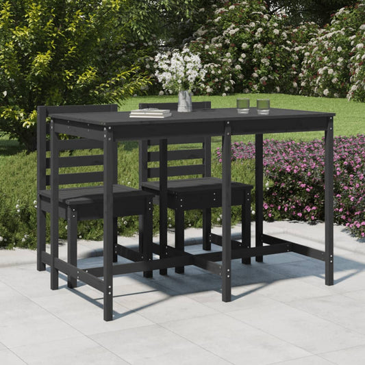 HKH Mesa de Jardim 159,5x82,5x110 Madeira de Pinho Maciça - Cinzento