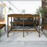 HKH Mesa de Jardim 159,5x82, Pinho Maciço Castanho-mel - Marrom