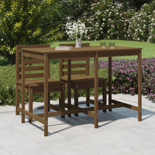 HKH Mesa de Jardim 159,5x82, Pinho Maciço Castanho-mel - Marrom