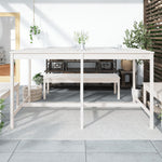 HKH Mesa de Jardim 203, Madeira de Pinho Maciça - Branco