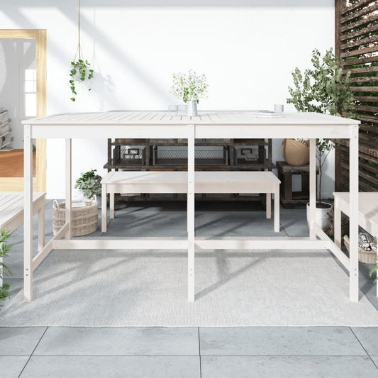 HKH Mesa de Jardim 203, Madeira de Pinho Maciça - Branco