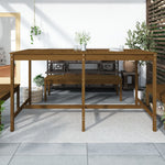 HKH Mesa Jardim 203, Pinho Maciço Castanho-mel - Marrom