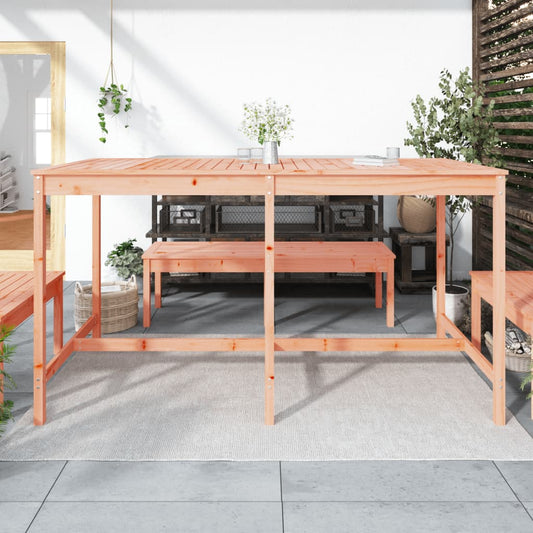 HKH Mesa de Jardim 203, Madeira de Douglas Maciça - Marrom