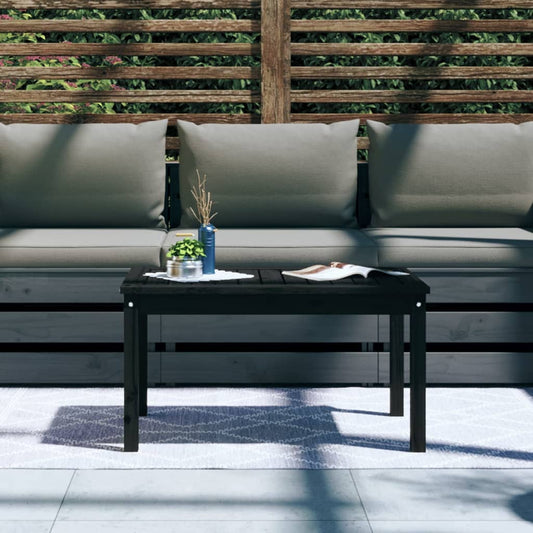 HKH Mesa de Jardim 82,5x50, Madeira de Pinho Maciça - Preto