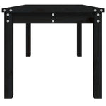 HKH Mesa de Jardim 82,5x50, Madeira de Pinho Maciça - Preto