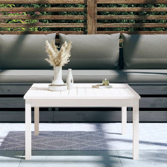 HKH Mesa de Jardim 82,5x82, Madeira de Pinho Maciça - Branco