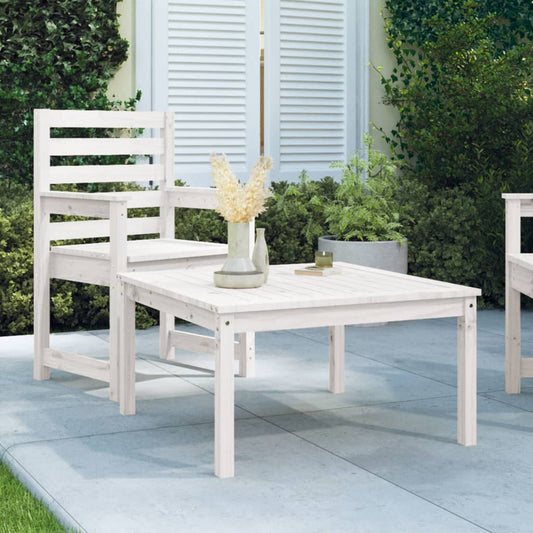 HKH Mesa de Jardim 82,5x82, Madeira de Pinho Maciça - Branco