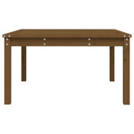 HKH Mesa de Jardim 82,5x82, Pinho Maciço Castanho-mel - Marrom