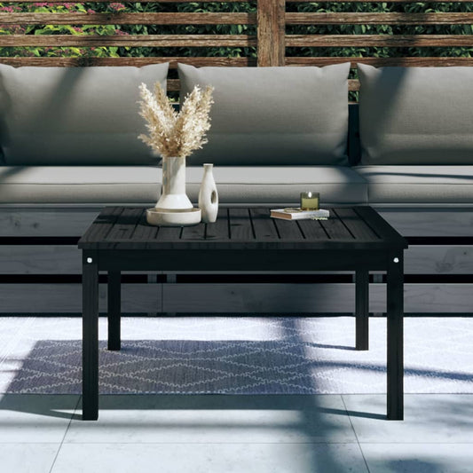 HKH Mesa de Jardim 82,5x82, Madeira de Pinho Maciça - Preto