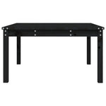 HKH Mesa de Jardim 82,5x82, Madeira de Pinho Maciça - Preto